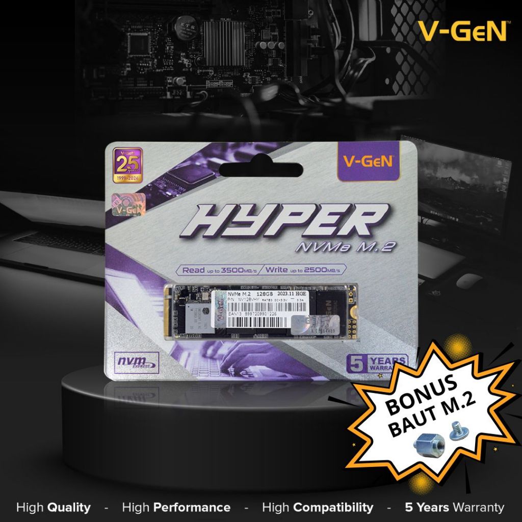 SSD M.2 128gb NVMe 2280 V-GeN | Solid State Drive M2 PCIe 128 GB VGEN Hyper
