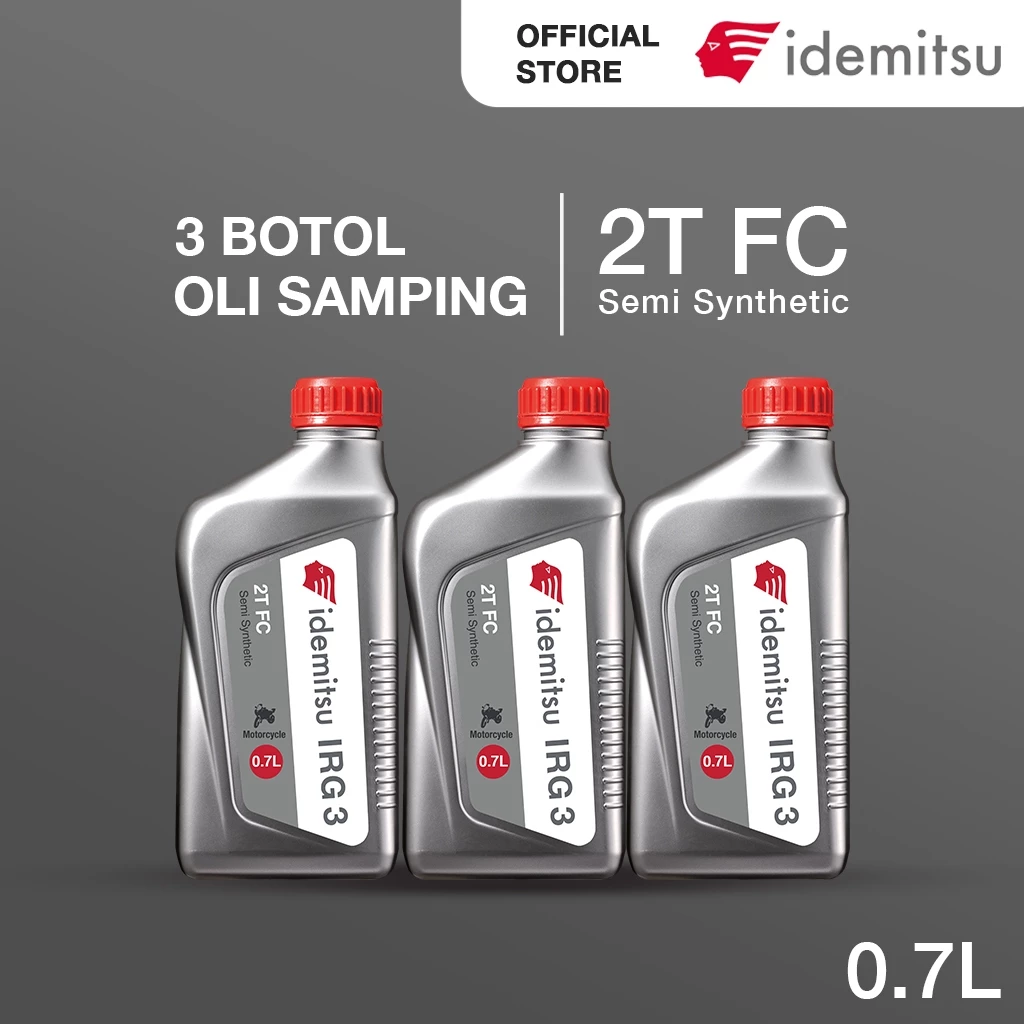 PAKET OLI IDEMITSU IRG3 2T (0.7L) 3 BOTOL OLI SAMPING