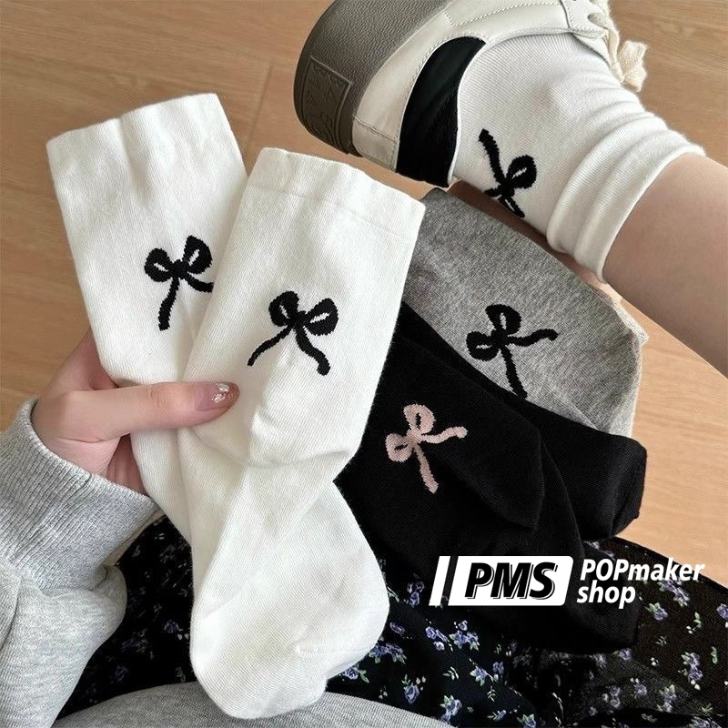 POPmaker Kaos Kaki Panjang Spandex Pita Lucu Nyaman