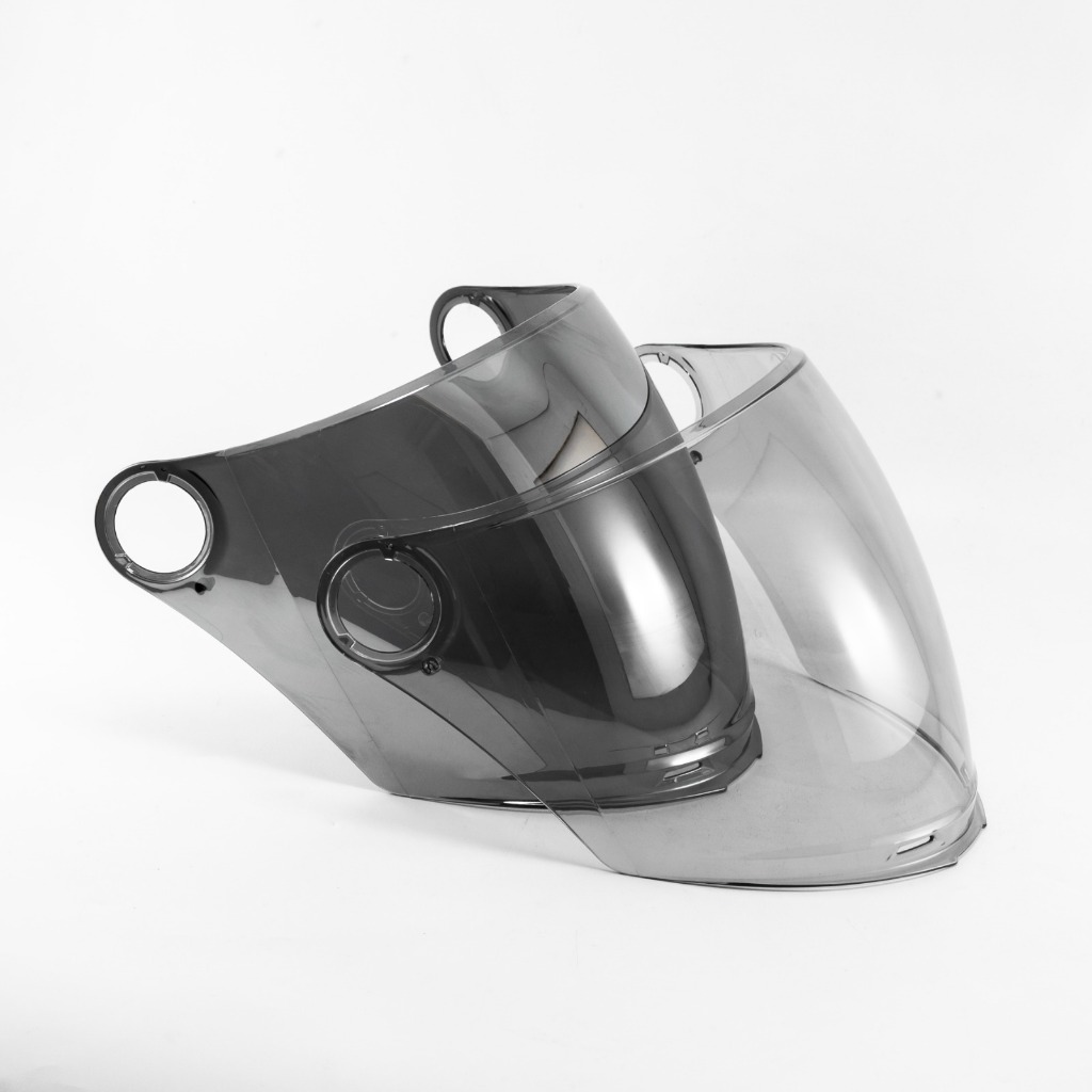 Visor Kaca Helm Half Face Voltix Bipplast Smoke Silver