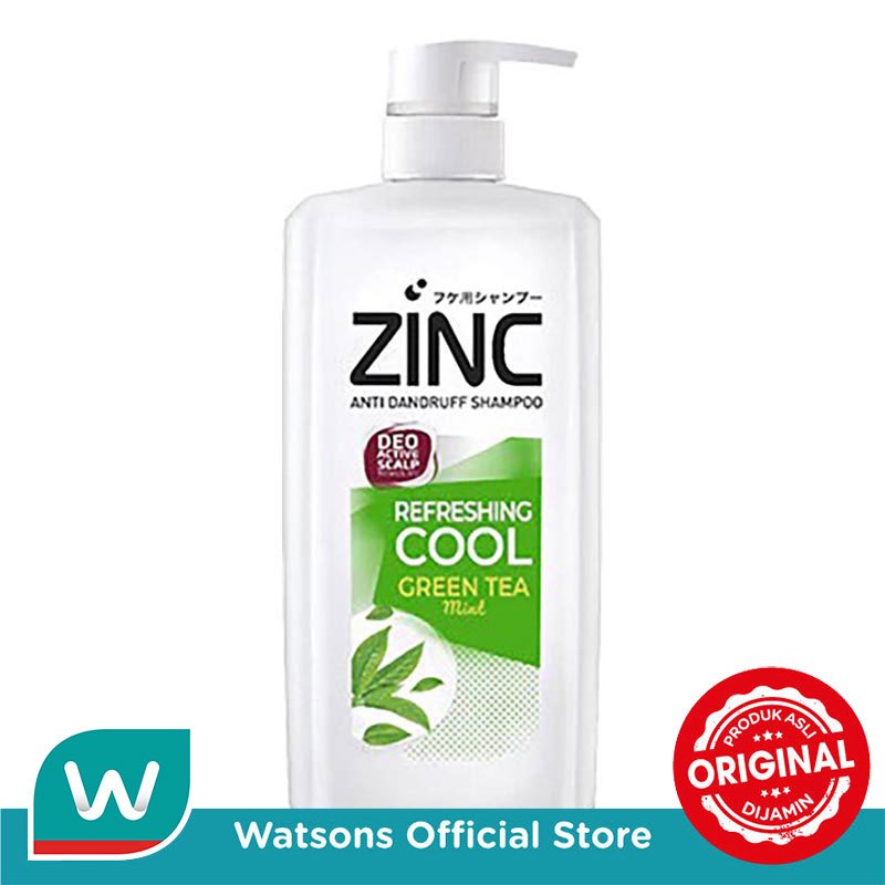 Zinc Shampoo Refreshing Cool Green Tea Pump 680ml - Gambar 2