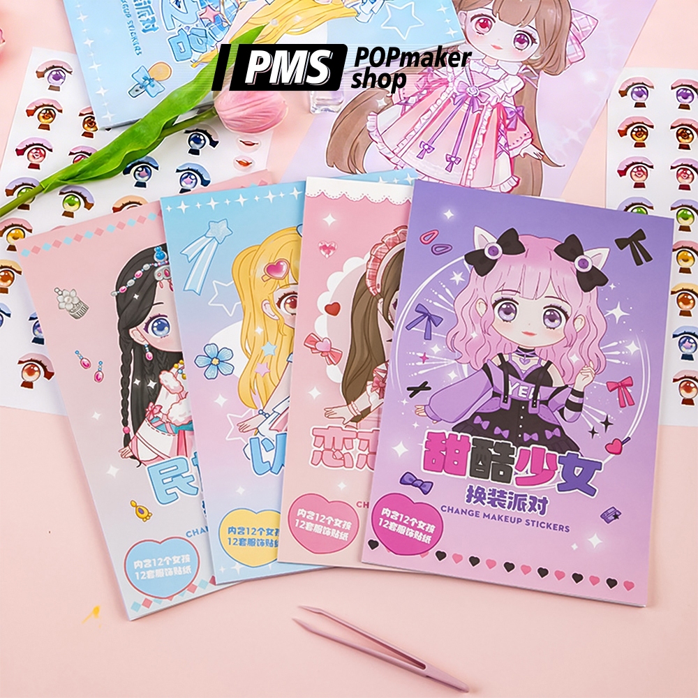 Buku Stiker Makeup Kartun Princess Anak Perempuan
