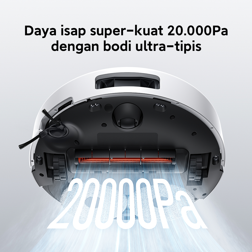 Xiaomi Robot Vacuum 5 / Navigasi radar DToF & S-Cross adaptif / Daya isap super kuat 20.000Pa dengan bodi ultra-tipis / Mop pel fleksibel sikat anti kusut / Vacuum Cleaner [Xiaomi Official Store] - Gambar 4