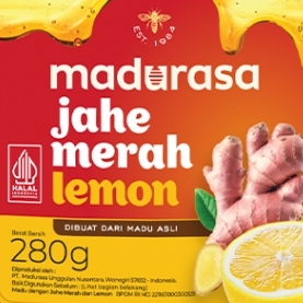 Madurasa Jahe Merah Lemon Botol PET 280Gr - Madu Murni - Gambar 3