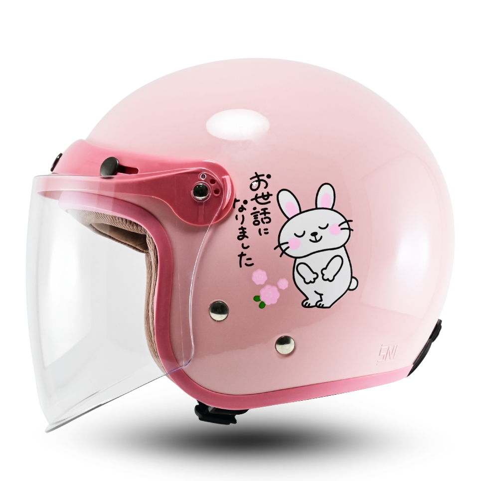 Helm Bipplast Vista Helem Bogo Cewek Aesthetic Wanita Hijab Kekinian Lucu Pastel Kaca Datar SNI - Gambar 2
