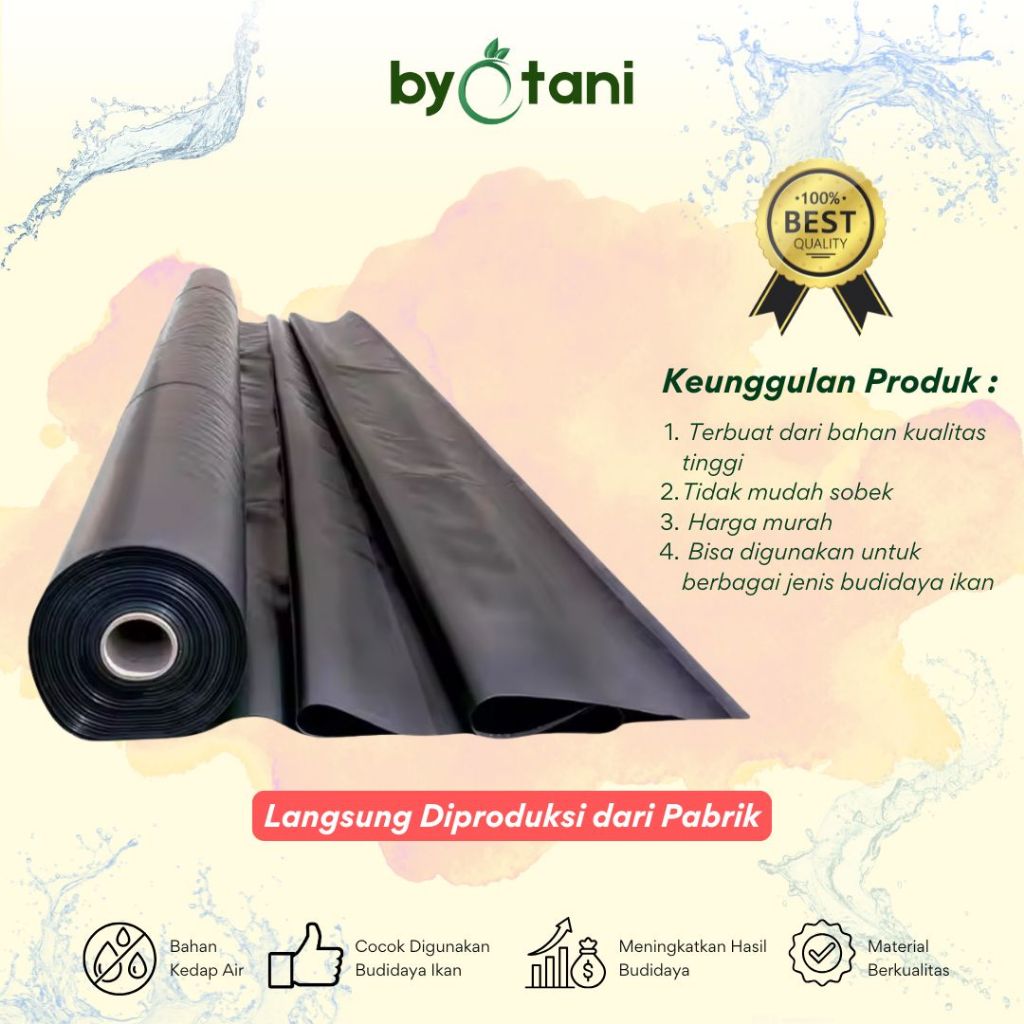 Plastik HDPE Geomembrane Tebal 300 Micron Lebar 5 Meter - Gambar 4