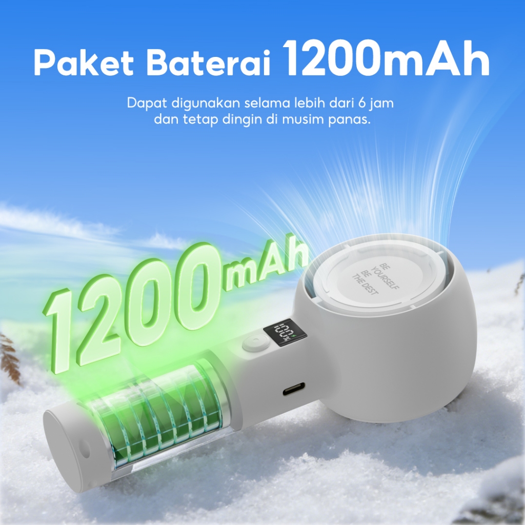 JISJIA kipas angin mini 5-Speed Wind kipas mini light weight Kipas Genggam Portabel Karakter - Gambar 4