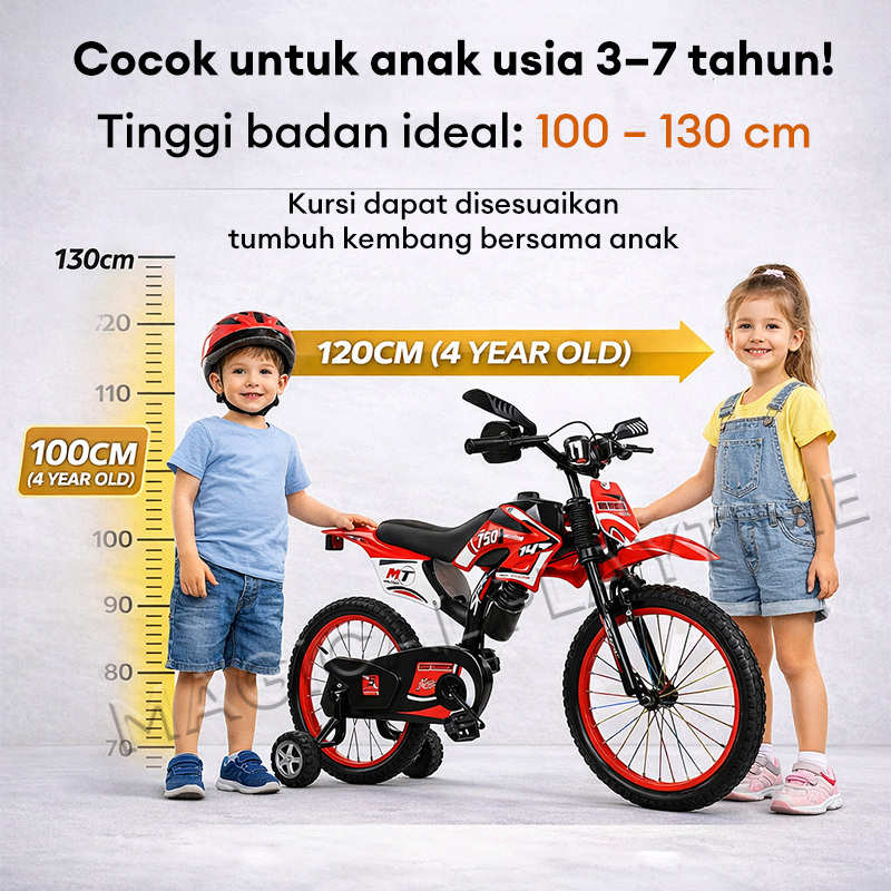 Magical Playtime Sepeda Anak Motor Replika 2-8 Tahun - Gambar 3