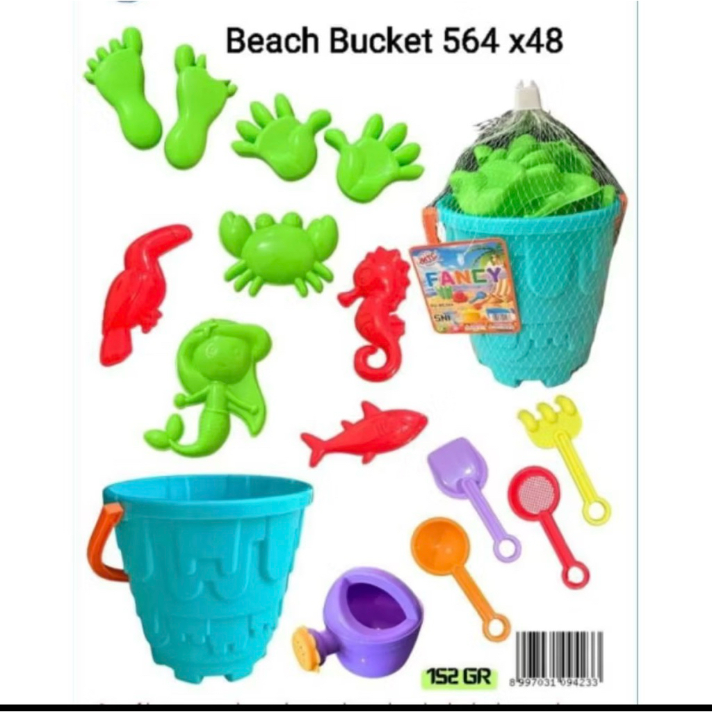 Mainan Cetak Pasir Pantai Bucket Beach Set Cetakan Pasir Pantai - Gambar 2