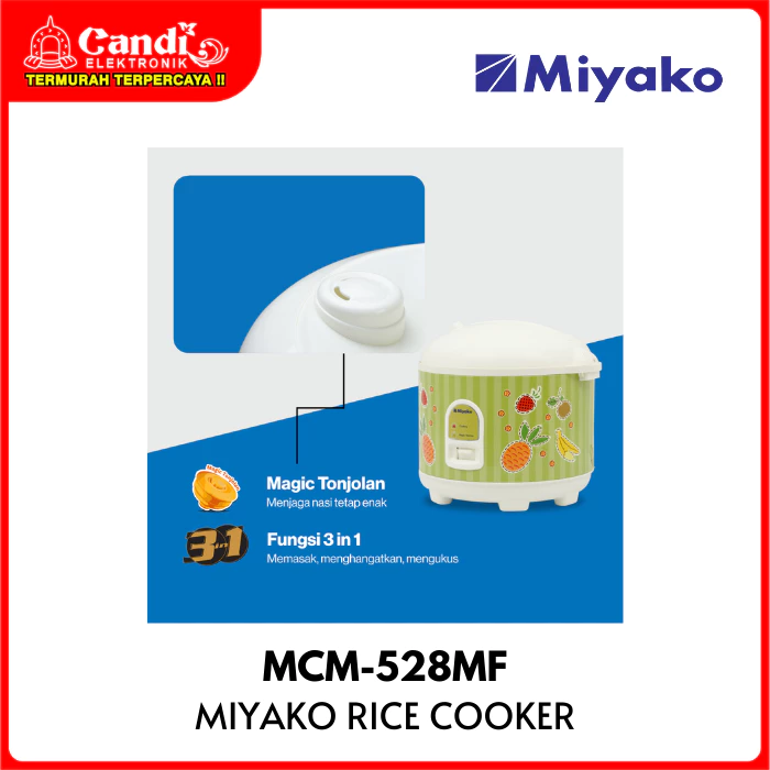 MIYAKO Rice Cooker 1,8 Liter Magic Warmer Non Stiack Inner Pot MCM-528MF - Gambar 4