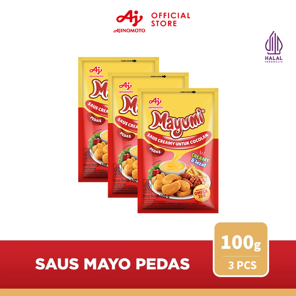 MAYUMIÂ® Mayonaise Saus Mayo Pedas 100G (3pcs) - Mayones Saus Creamy Rasa Pedas