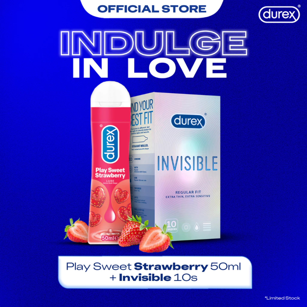 Indulge in Love Bundle (Invisible 10s, Lube Strawberry 50ml)
