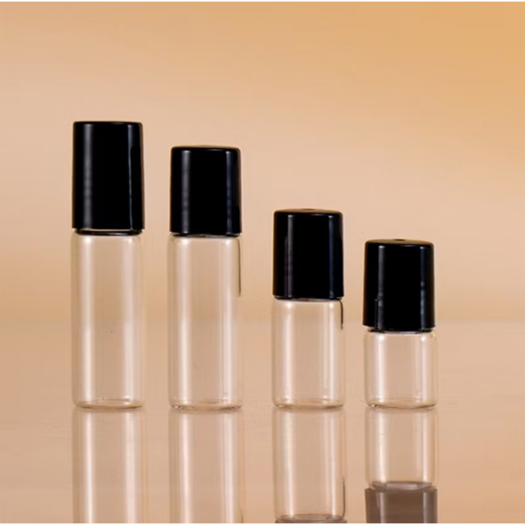 1PCS Botol Parfum Roll On Oil Kaca Mini 3ml 5ml Bening Bottle Wadah Isi Ulang Bola Roller A174 - Gambar 2