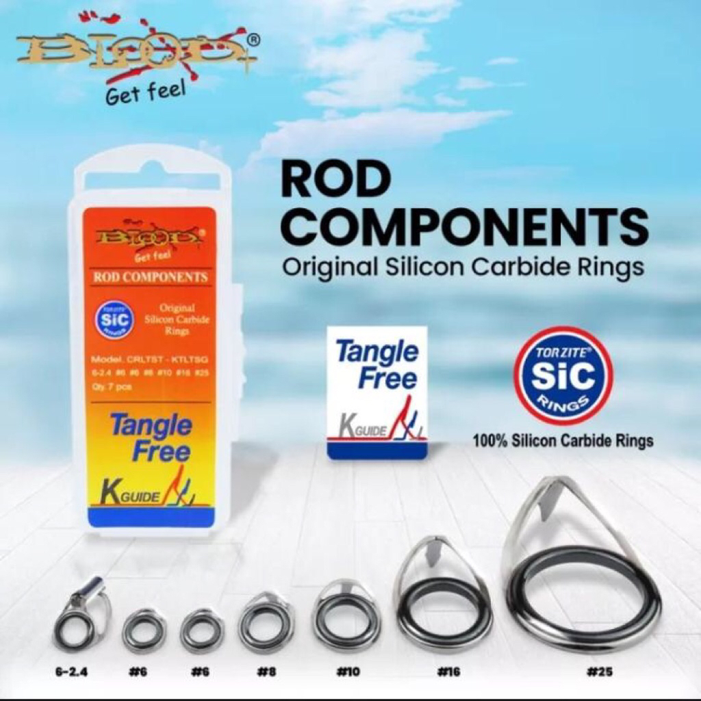 Blood SiC Torzite Fishing Rod Guide 1 set | Shopee Singapore