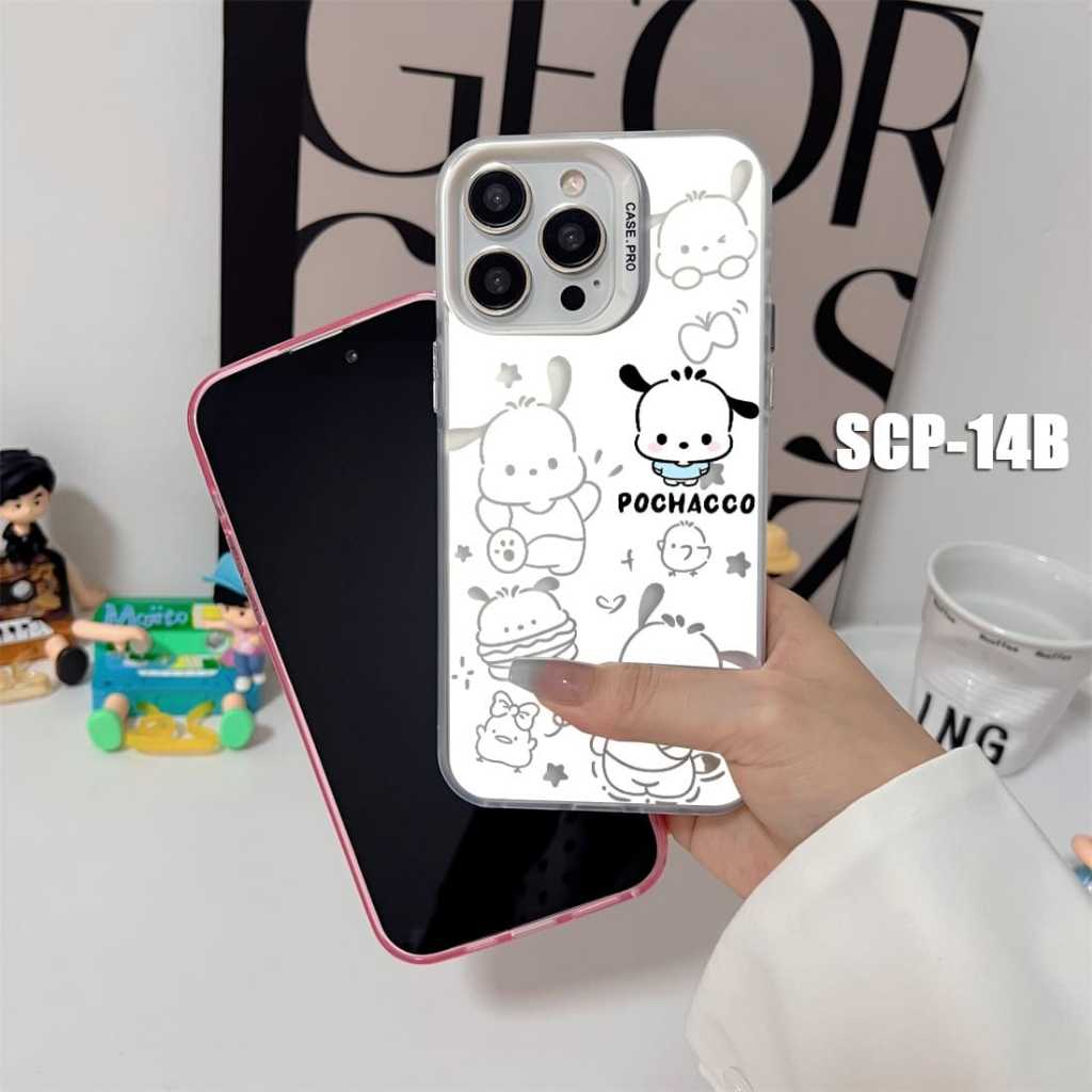 Case Gambar  Realme 10 Pro  Realme 11 4G Realme 11 Pro Realme 11 Pro Plus Realme 12 5G Realme 12 Plus Realme 12 Pro Plus Case gambar HelloKitty Sanrio Pochacco Cute SCP-14 Case Hologram Imd - Gambar 2