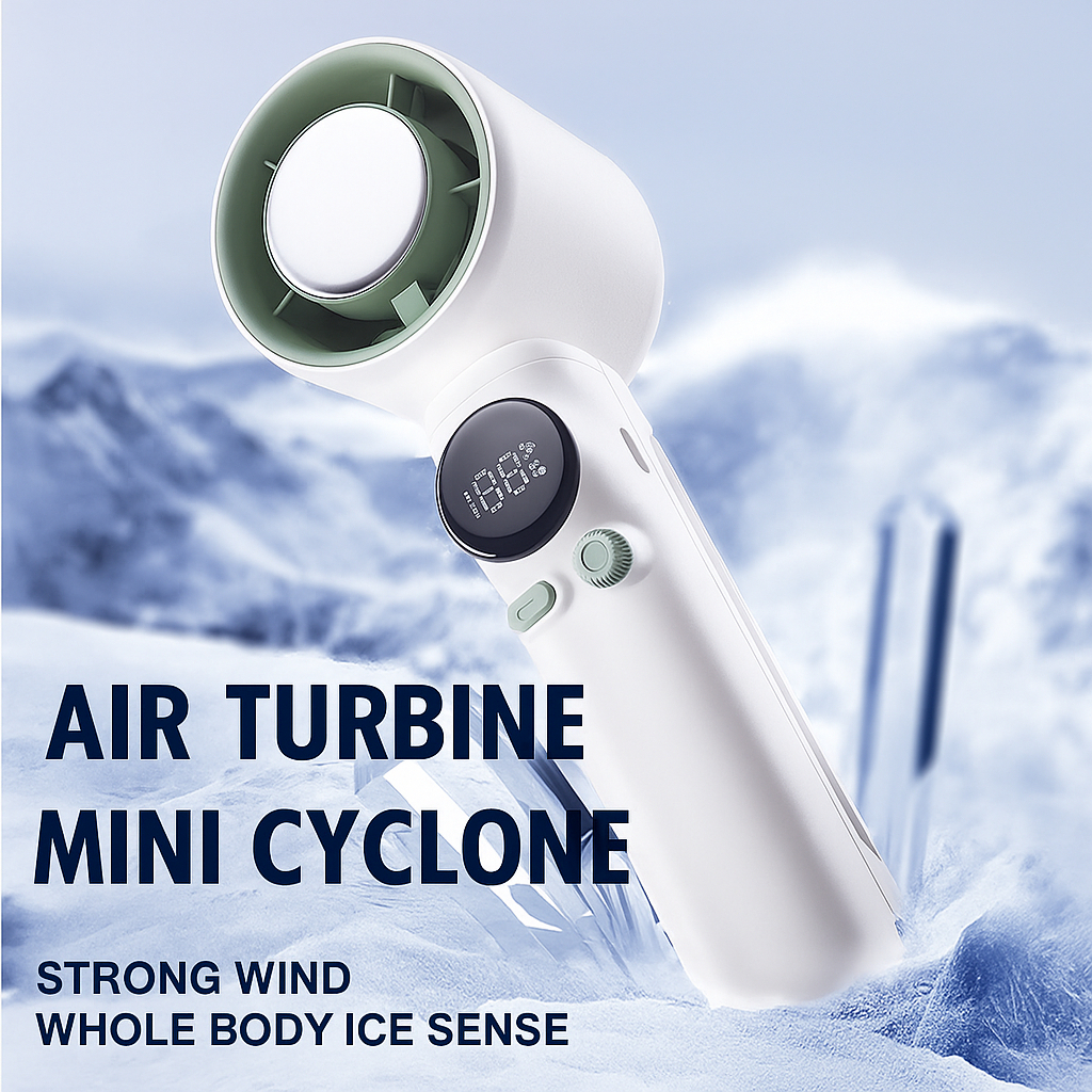 Kipas Turbo Mini 100-Level Rechargeable Fan - Gambar 2
