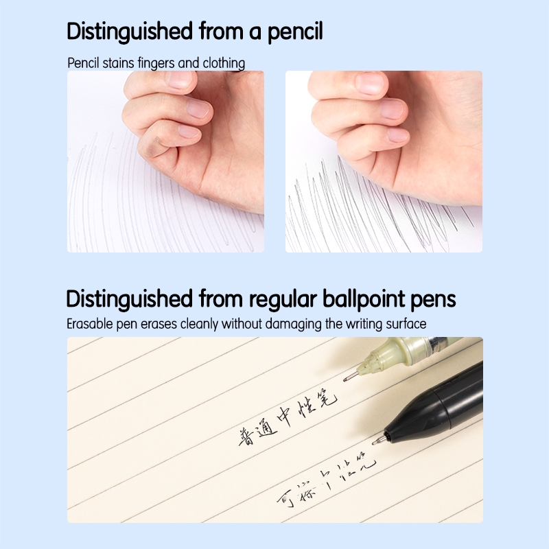 Deli Pulpen Gel ST Tip Dapat Dihapus / Erasable Gel Pen / Pena Gel Dapat Dihapus 0.5 mm SA261 - Gambar 4