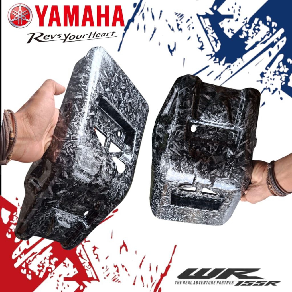 MESIN Yamaha WR155 FORGED Carbon Lower Engine Mudguard Cover for Sporty ...