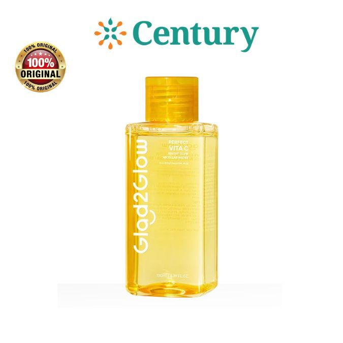 GLAD2GLOW PERFECT VITA C MICELLAR WATER 130ML / PERAWATAN WAJAH / MICELLAR WATER/PEMBERSIH MAKE UP - Gambar 2