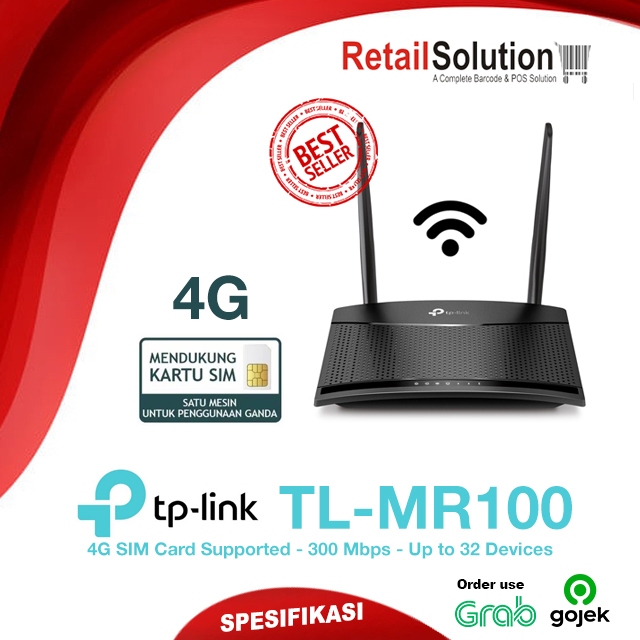 4G Wireless WiFi Router SIMCARD - tplink TP link TLMR100 TL-MR100 ...