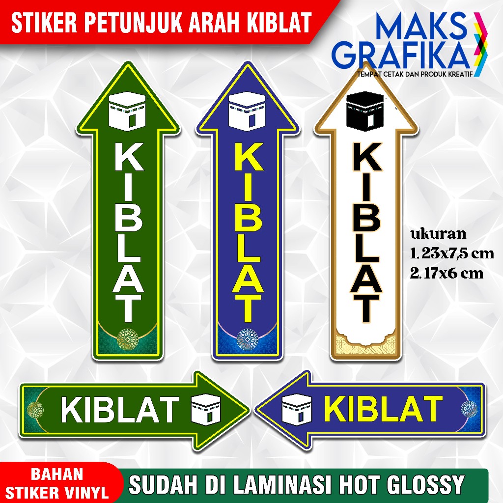 Qibla Direction Indicator Sticker - Qibla Direction Sticker, Hot Glossy ...