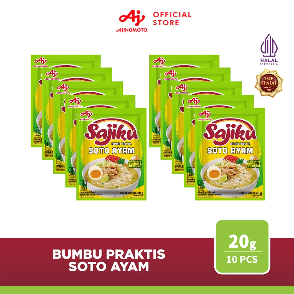 SajikuÂ® Bumbu Soto Ayam 20G 10pcs Lezat Segar