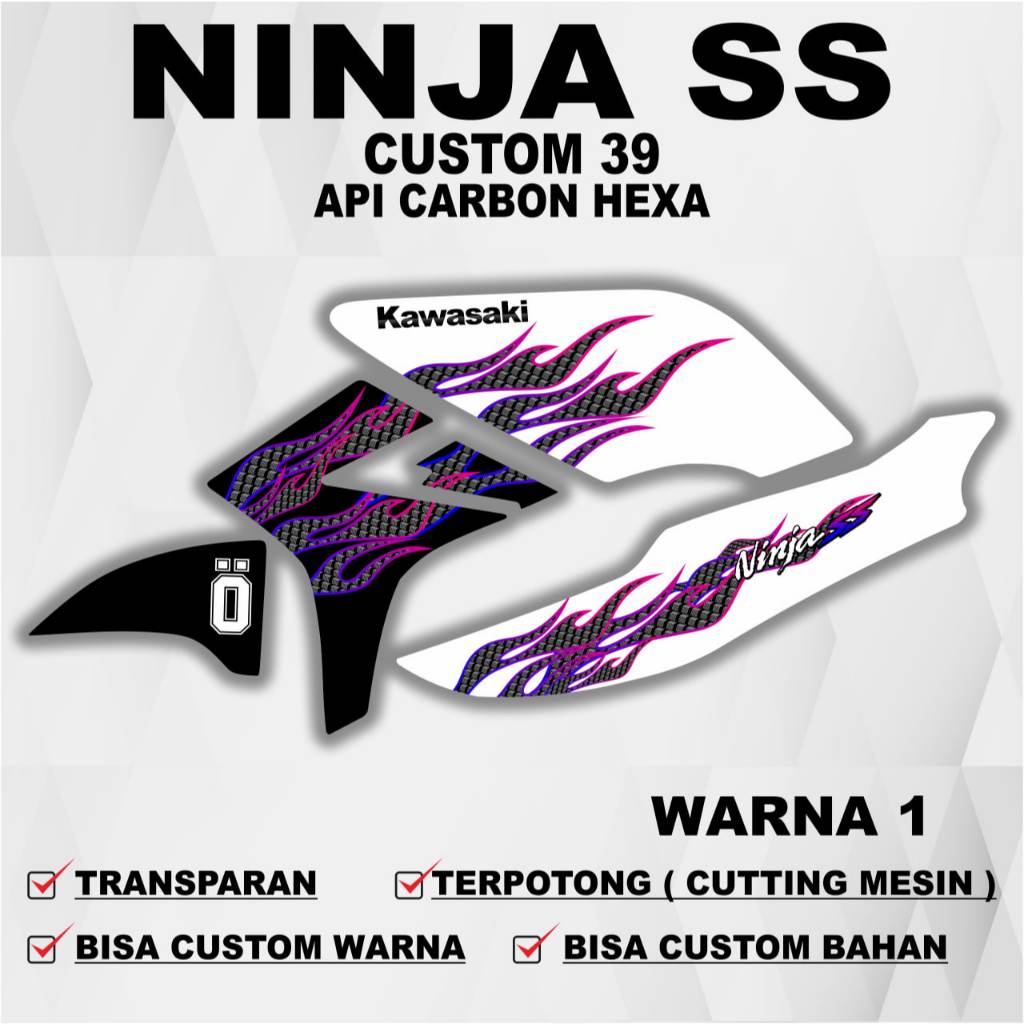 Ninja SS Sticker Ninja SS Striping/ Ninja SS Transparent Striping Decal ...