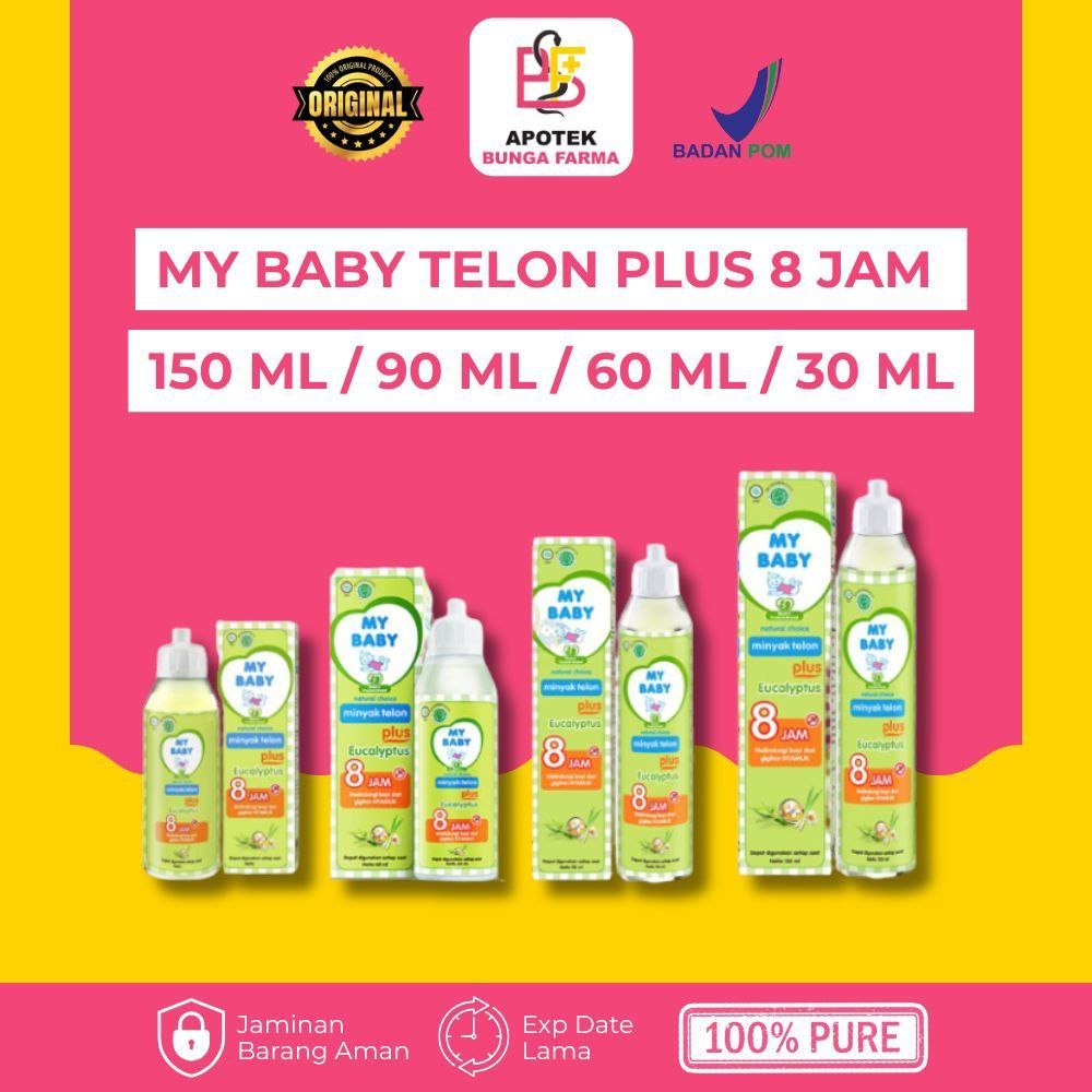 My Baby Telon Plus 8 Jam 30ML / 60ML / 90ML / 150ML - Minyak Telon - Minyak Eucalyptus Anak