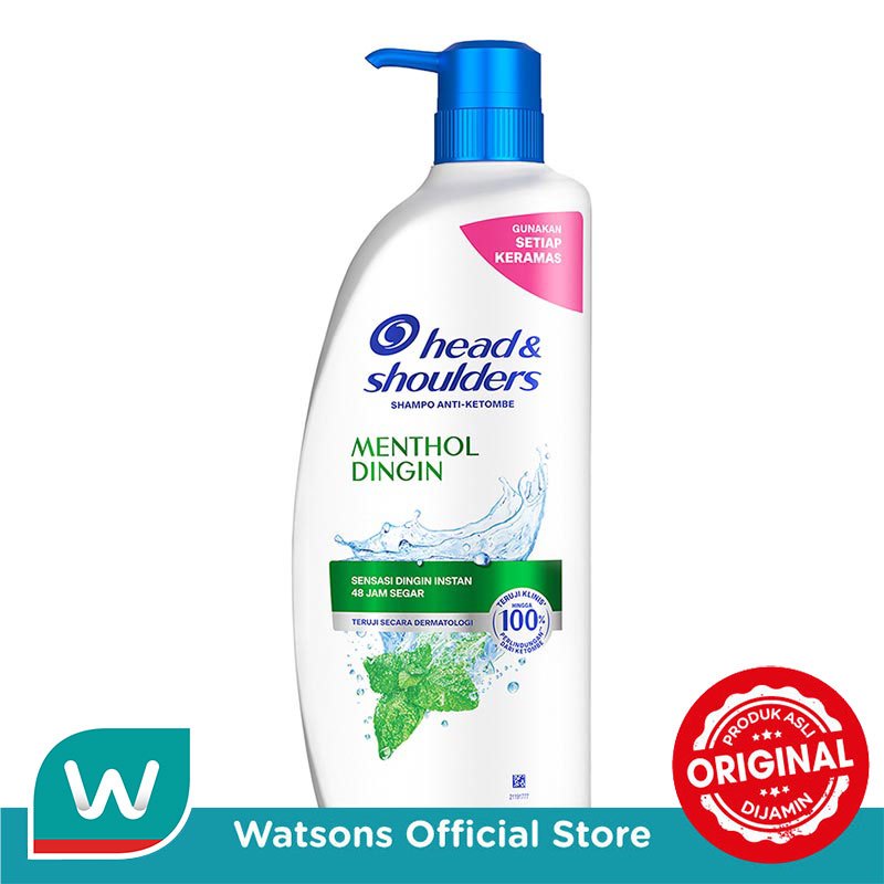 Head & Shoulders Shampoo Anti Ketombe Cool Menthol Perawatan Rambut 840ml - Gambar 2