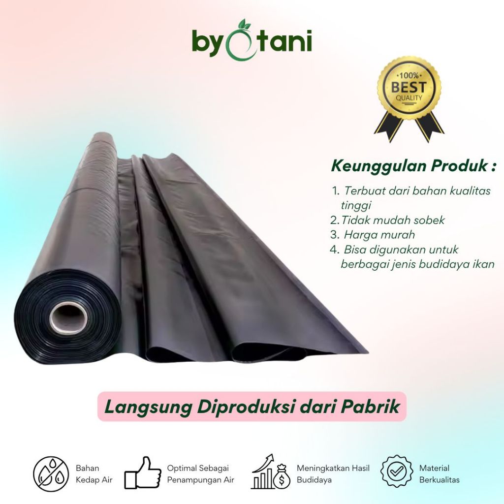 1 Roll Plastik HDPE Geomembrane Tebal 500 Micron Lebar 4 Meter - Panjang 50 & 100 Meter - Gambar 3