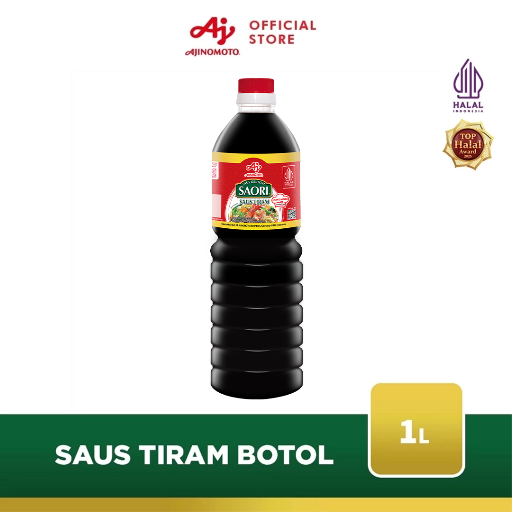 SAORIÂ® Saus Oriental Tiram 1L (1pc) - Dengan Ekstra Tiram Asli Berkualitas - Rasa Gurih Manis Asin Yang Seimbang