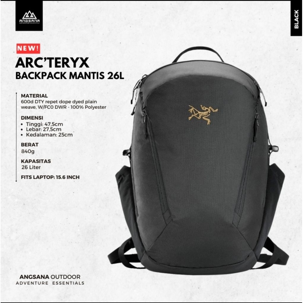 Arcteryx Mantis Series 26 Liter Backpack | Shopee Singapore