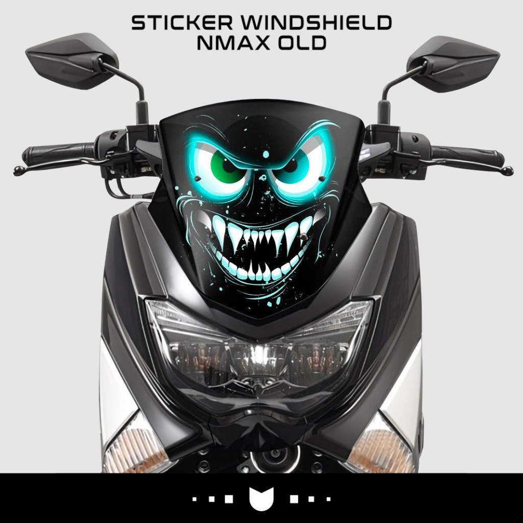 Windshield Visor Sticker Nmax 155 Old Smile Emoticon Emotion Sticker ...