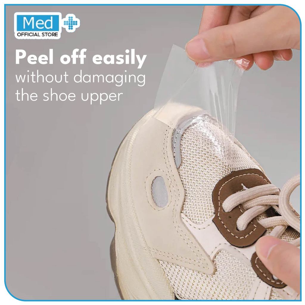 Med+ Stiker Anti Air Kepala Sepatu Transparent Shoe Protector PU Film - (30 Lembar) - Gambar 3