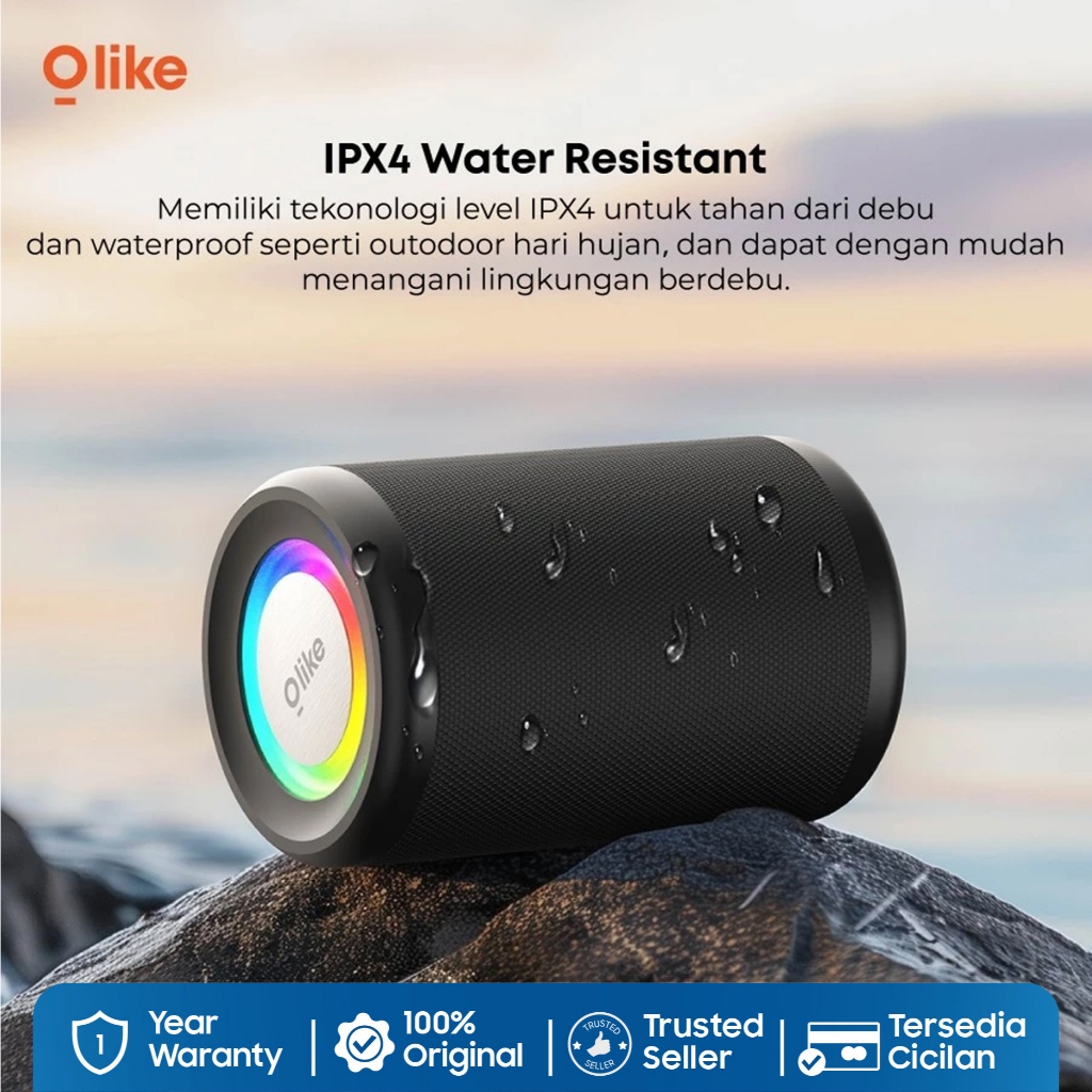 OLIKE Speaker Wireless SF9 Portable HiFi Sound Stereo LED Light / IPX4 / Bluetooth 5.3 - Gambar 4