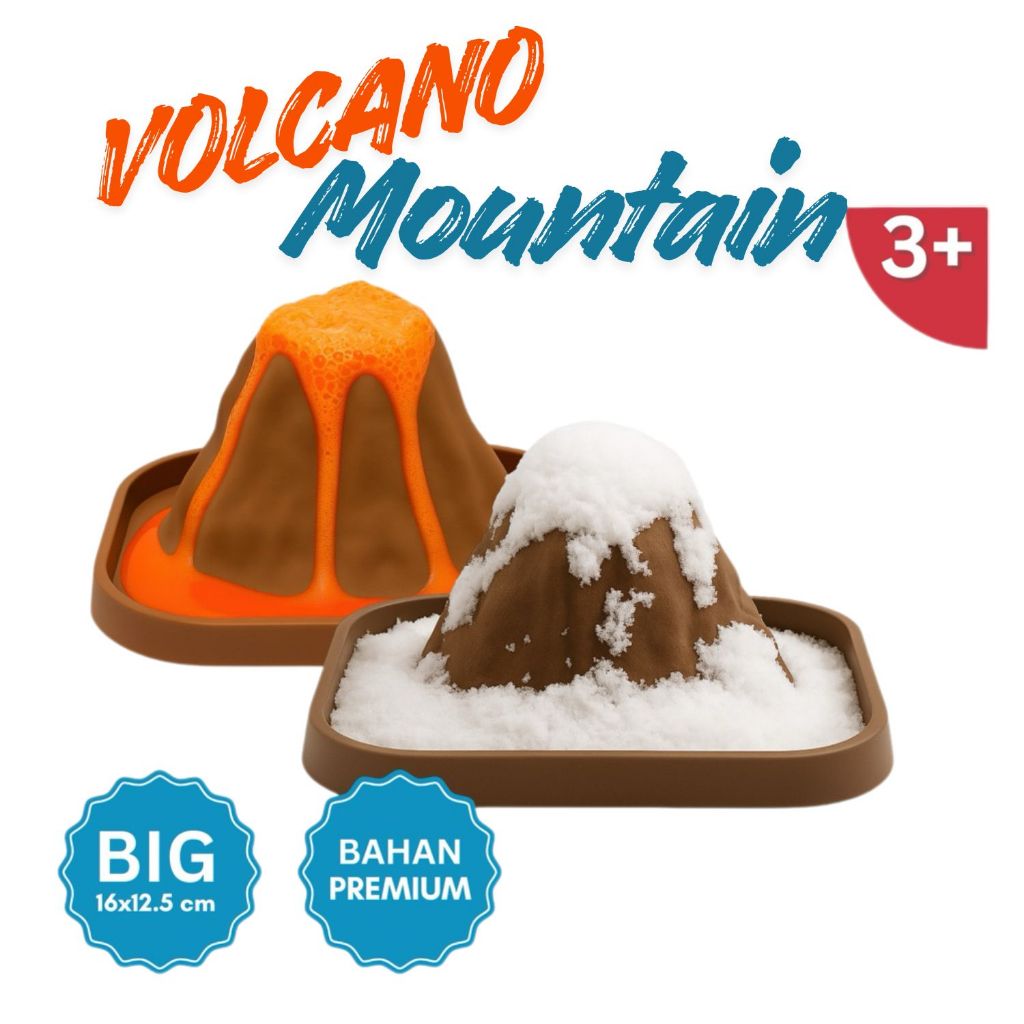 Volcano Eruption DIY Lava Sticky Mountainscience set Snow Mountain ...