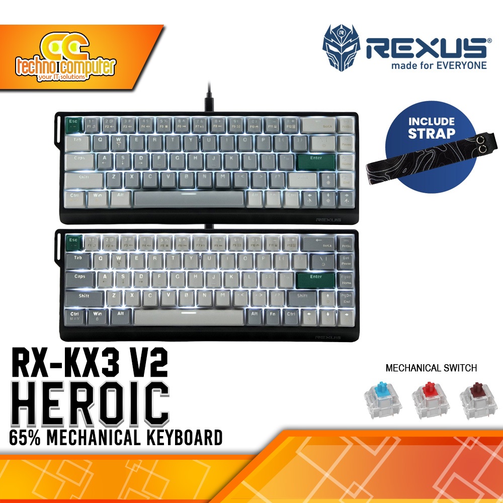 REXUS HEROIC KX3 V2 65% Mechanical GAMING KEYBOARD - Gaming Keyboard ...