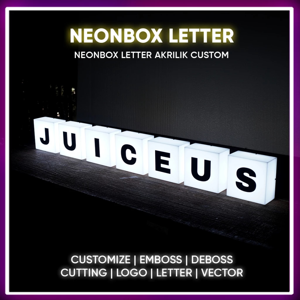 Neon Box Letter Box Wall Decoration Letter Neon Sign Box Size Per Box ...