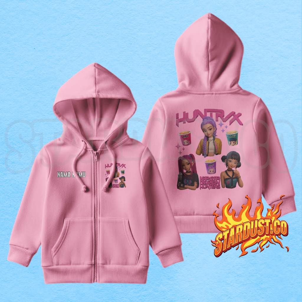 Huntrix Rameyon Kpop Demon Hunters Kids Zipper Hoodie Huntrix Kpop ...
