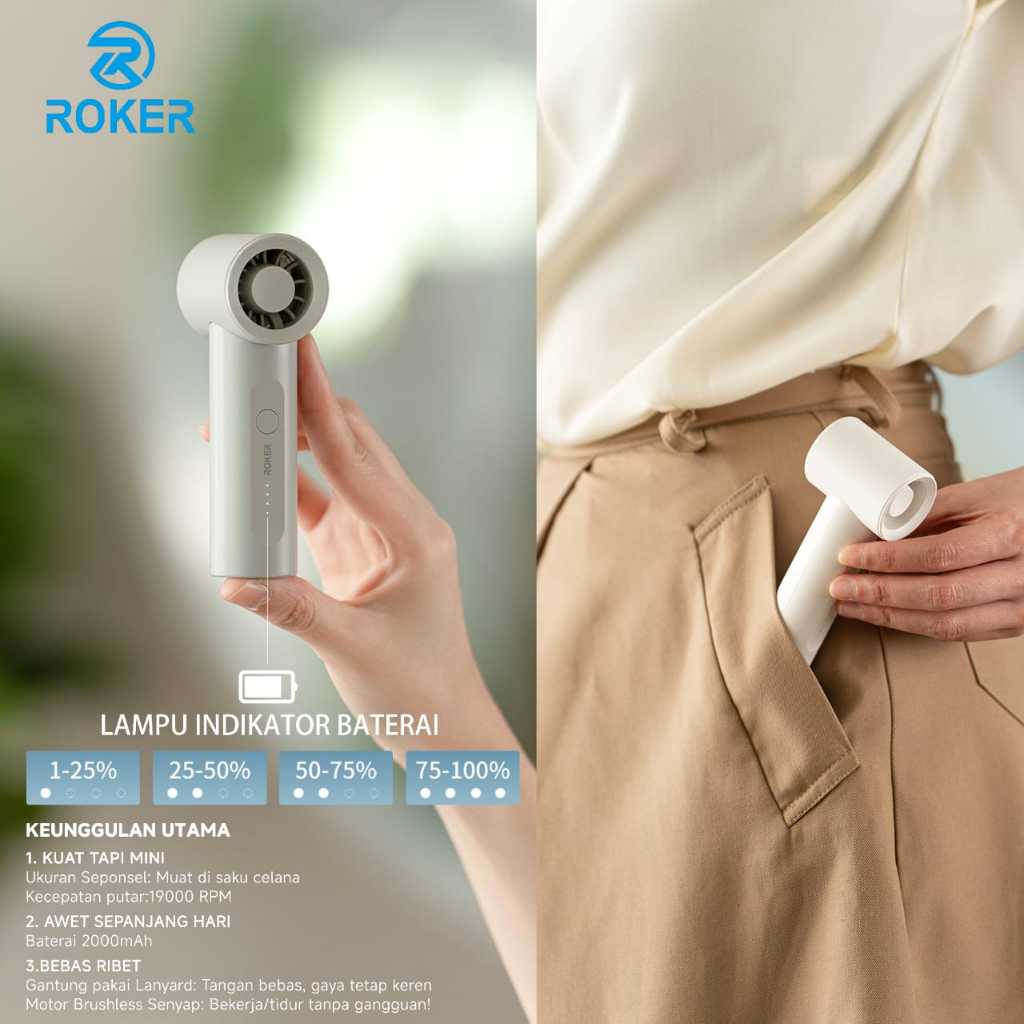 ROKER KIPAS ANGIN MINI PORTABLE BERKECEPATAN TINGGI RF108