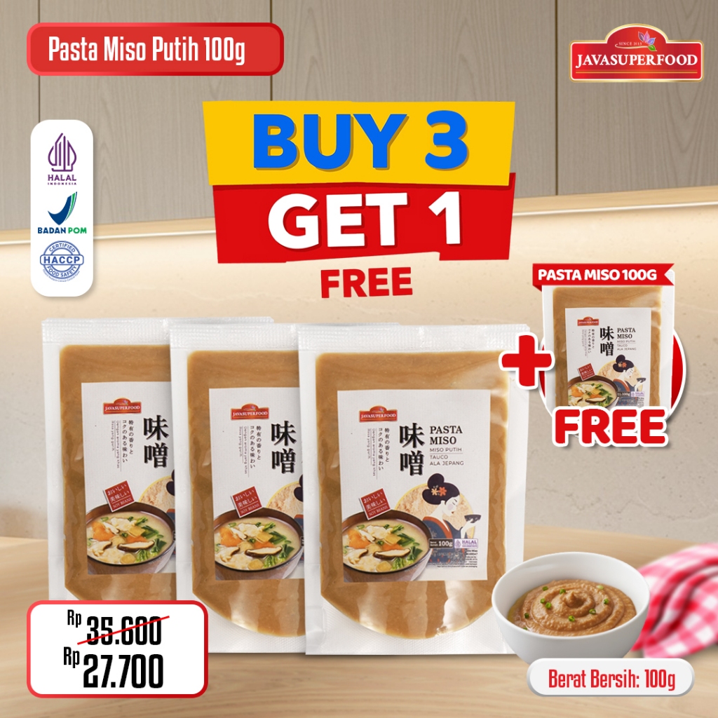 (BUY 3 GET 1 FREE) HALAL WHITE MISO PASTA JAVA SUPER FOOD 100GR ...