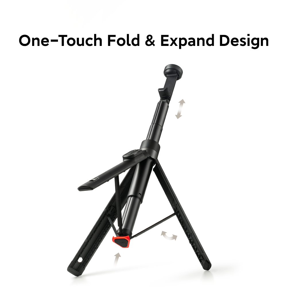 Xiaomi Zoom Floor Selfie Stick Tripod 62 / Seamless Wireless Control / One-Touch Fold & Expand Design / 360° Rotatable Phone Clip / Ultra-Long 62-Inch Extension [Official Store] - Gambar 3