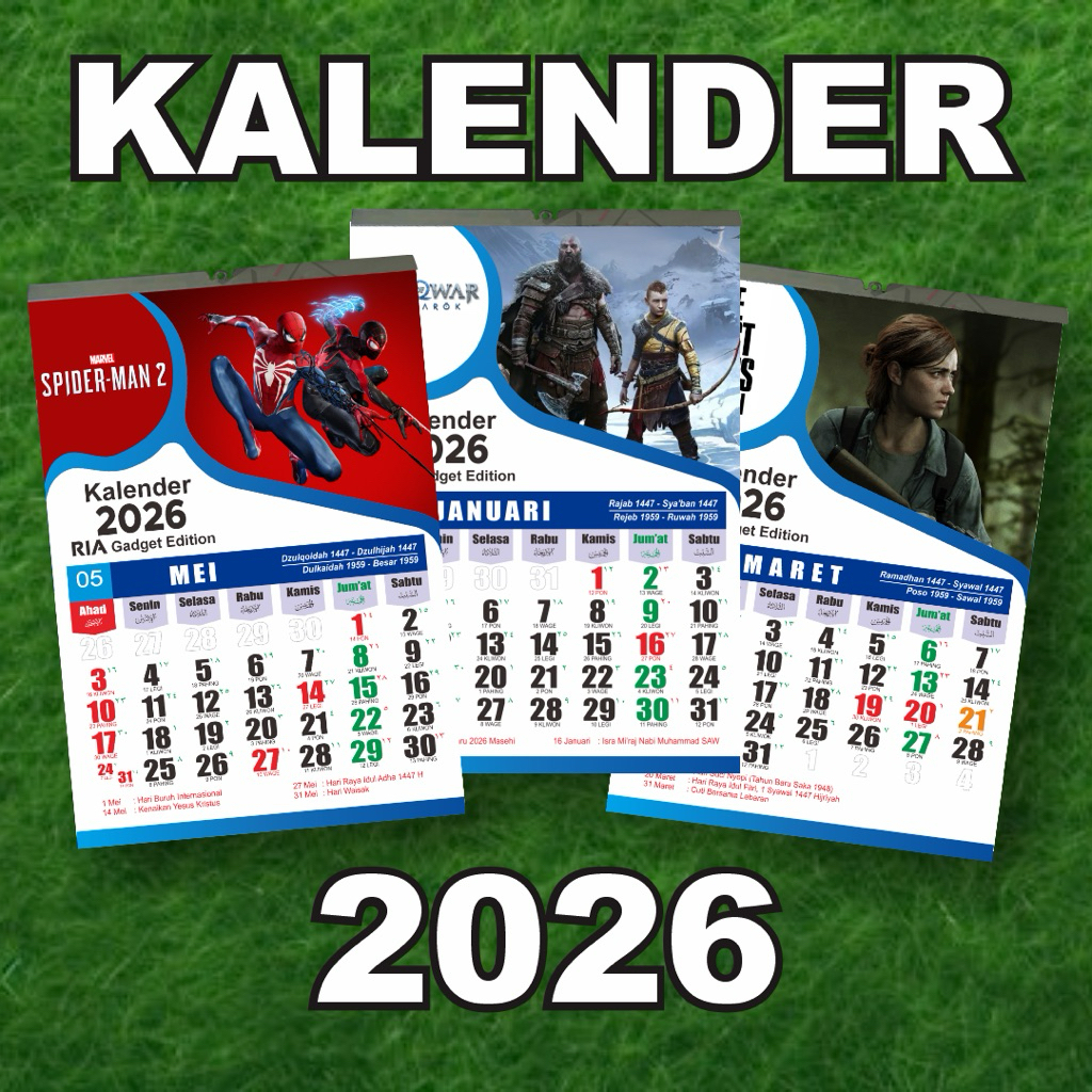 2026 1 Month Calendar Exclusive Game Theme PlayStation A3 Size ART Id 11134207 8224w