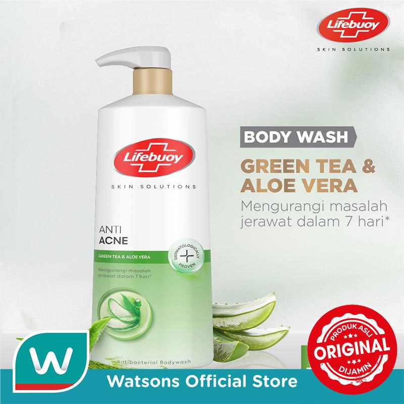 Lifebuoy Sabun Mandi Cair Greentea Dan Aloe Vera Pump 500ml