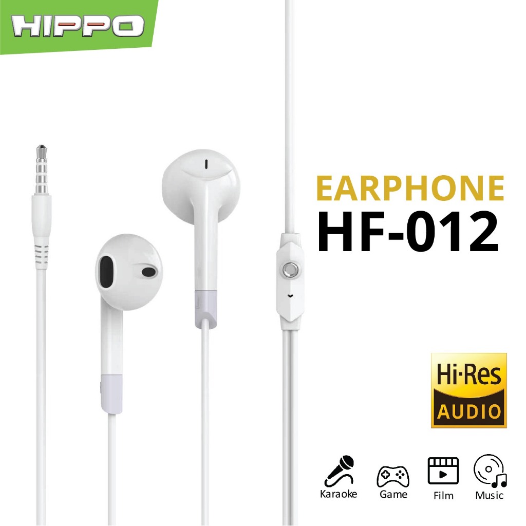 Hippo Wired Headset HF-012 White