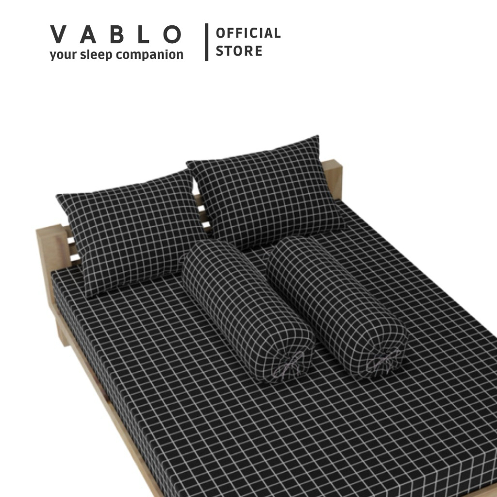 PROMO Viola bantal monochrome memory foam - 1pcs - motif hitam - cover premium microtencel - bantal memory foam shreded