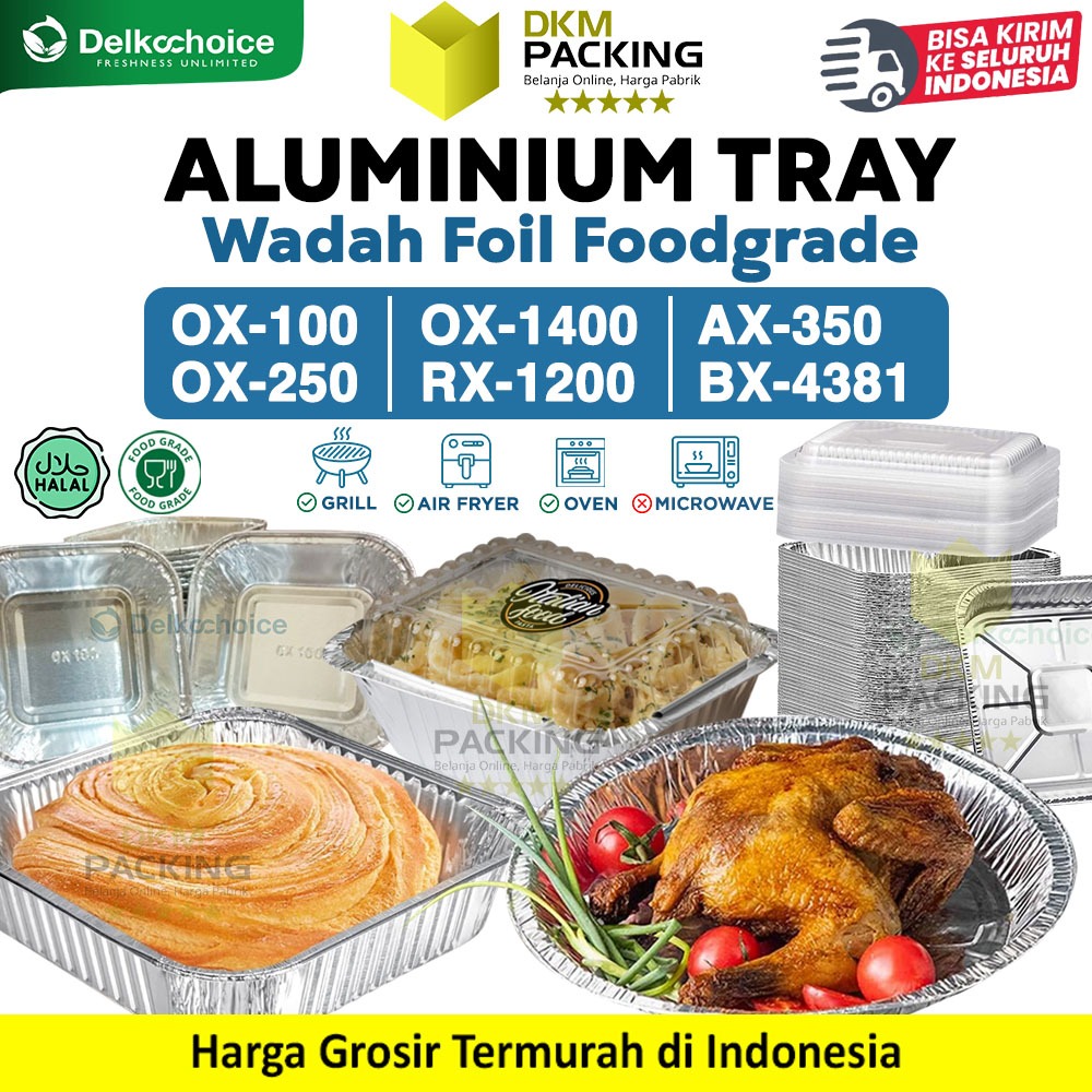 ALUMINIUM FOIL TRAY Aluminum Dimsum Food Pan Container Round Rectangle ...