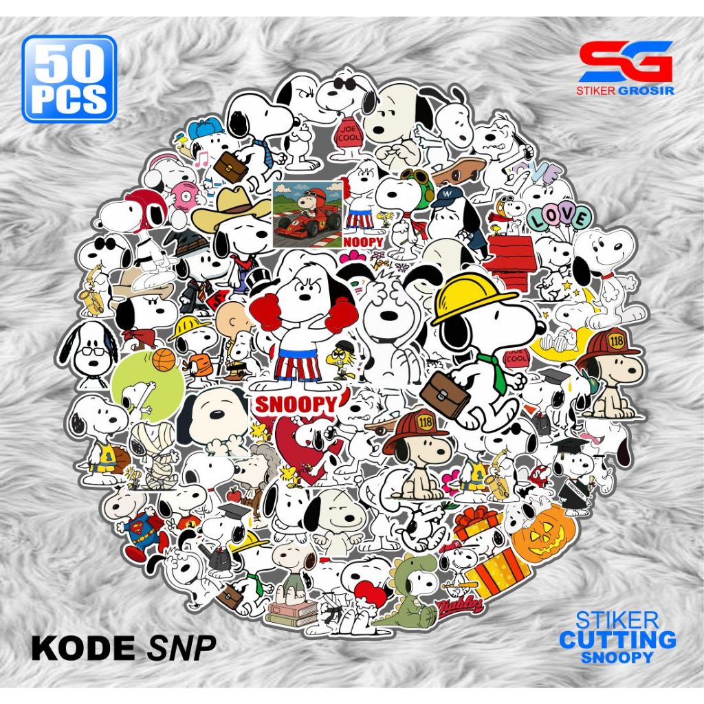 STICKER PACK 50 Pcs SNOOPY | TUMBLR STICKER | Adorable Helmet LAPTOP ...