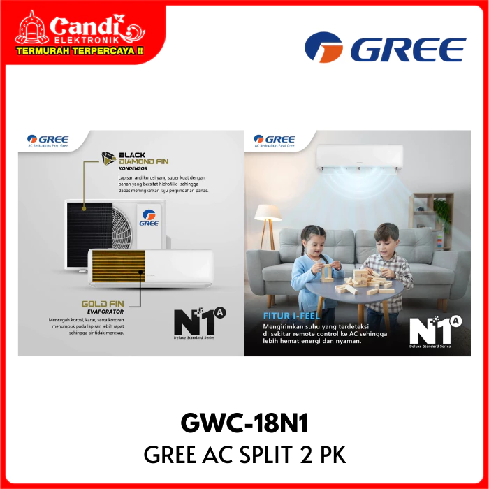 GREE Air Conditioner AC Split 2 PK Deluxe Standard GWC-18N1 - Gambar 3