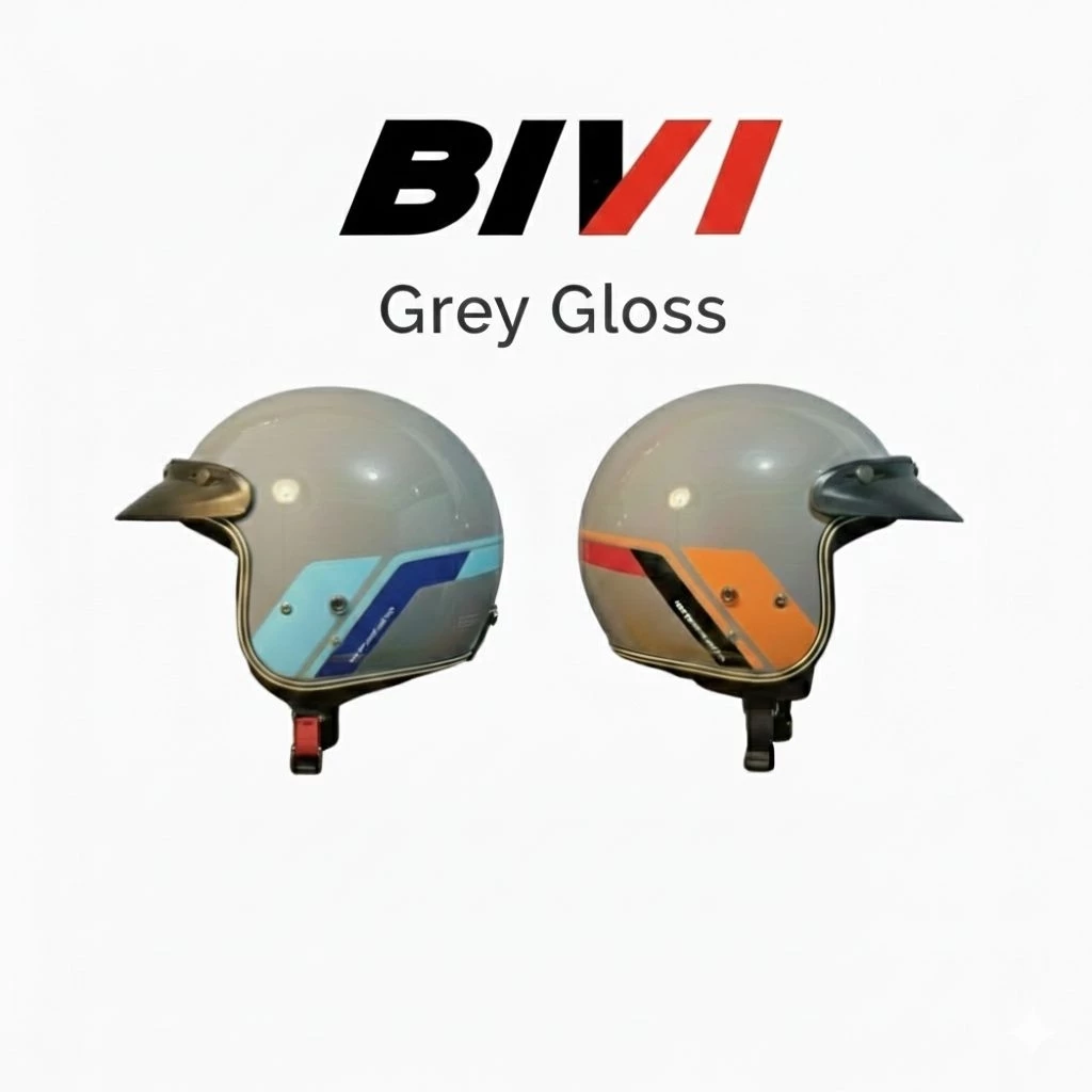HELM BOGO BIVI - MOTIF VINTAGE Half Face Pria Wanita Remaja Dewasa - Gambar 3